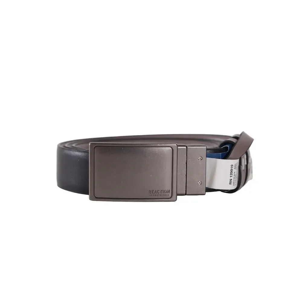 Kenneth Cole Reaction Reversible Exact System Stretch Belt – Gray/Black – NWT